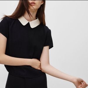 Aritzia Sunday Best collared crop top